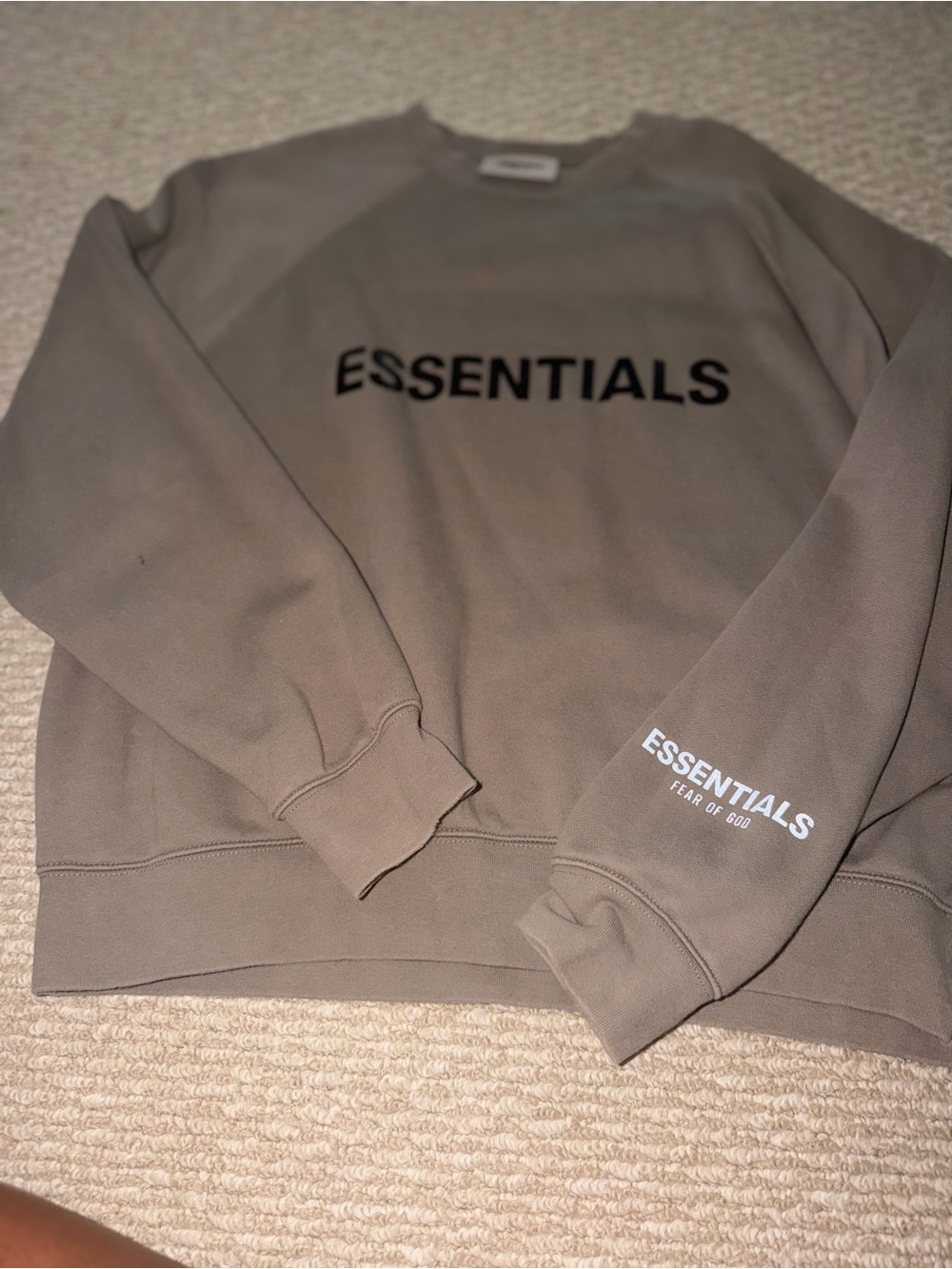 Fear of God Essentials Crewneck Sweatshirt in Taupe